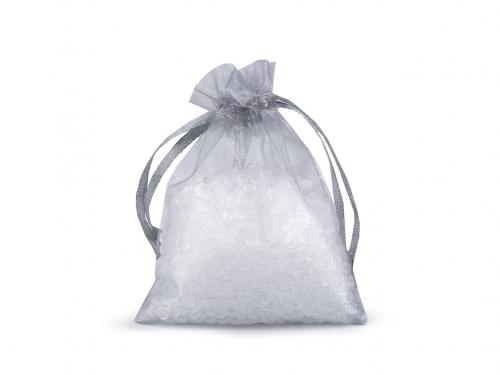 Dárkový pytlík 7x9 cm organza, barva 4 šedá