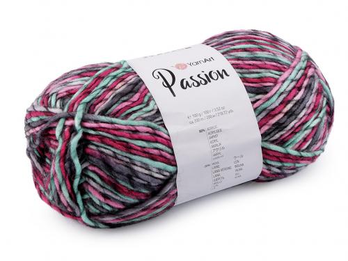 Pletací příze Passion 100 g, barva 2 (1252) vínová