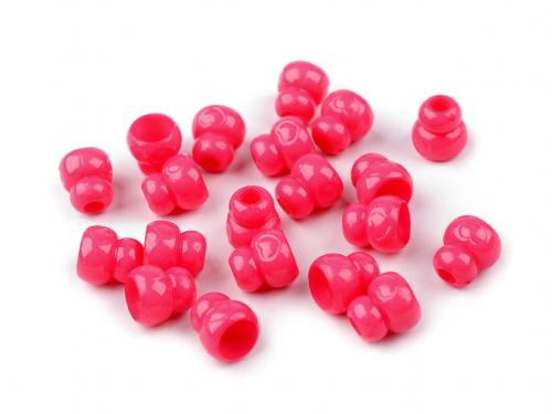 Plastová koncovka se srdcem Ø4 mm, barva 3 pink