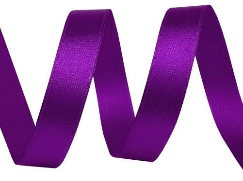 Atlasová stuha šíře 12 mm, barva 35 fialová gerbera
