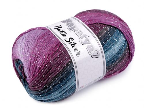 Pletací příze Papatya Batik Silver 100 g, barva 21 (41) fialová sv.