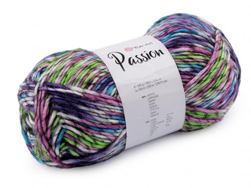 Pletací příze Passion 100 g, barva 7 (1250) zelená sv.