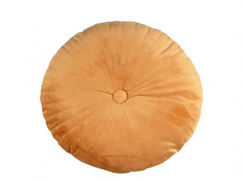 Kulatý sametový polštář Ø40 cm, barva 2 béžová sytá
