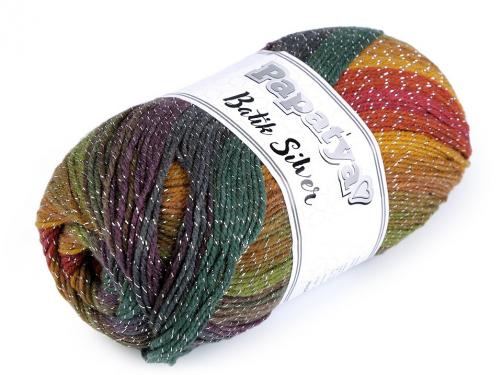 Pletací příze Papatya Batik Silver 100 g, barva 11 (43) petrolejová