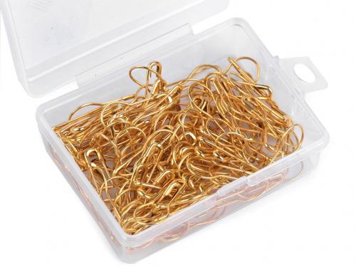 Spínací špendlíky v krabičce délka 22 mm, barva 2 zlatá