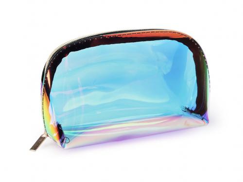 Pouzdro / kosmetická taška holografická, barva 2 (19 cm) transparent