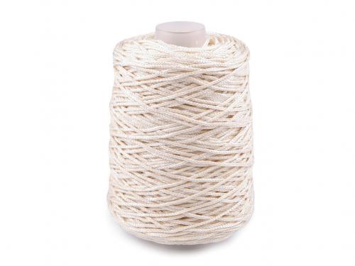 Pletací příze Chic, macrame 300 g, barva 2 (1) krémová světlá