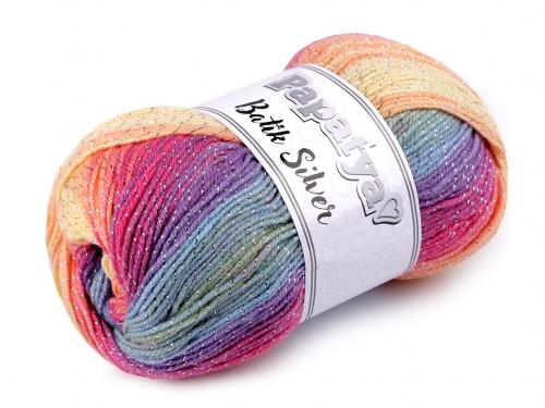 Pletací příze Papatya Batik Silver 100 g, barva 24 (11) multikolor