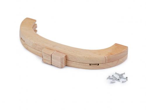 Rámeček dřevěný na výrobu kabelky vkládací magnetický, barva přírodní