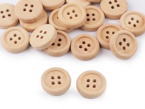 Dřevěný knoflík čtyřdírkový 24
