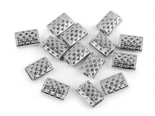 Kovová koncovka na šňůru Ø3 mm / ozdoba, barva 1 nikl