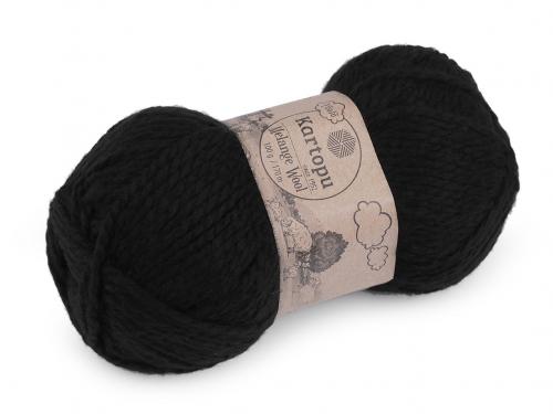 Pletací příze Melange Wool 100 g, barva 8 (940) černá