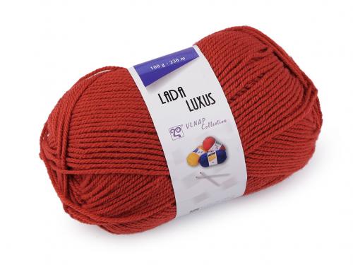 Pletací příze Lada Luxus 100 g, barva 3 (53125) červená šarlatová