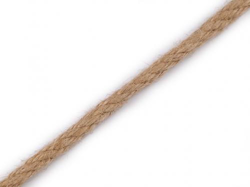 Jutová šňůra kroucená Ø7 mm, barva režná přírodní