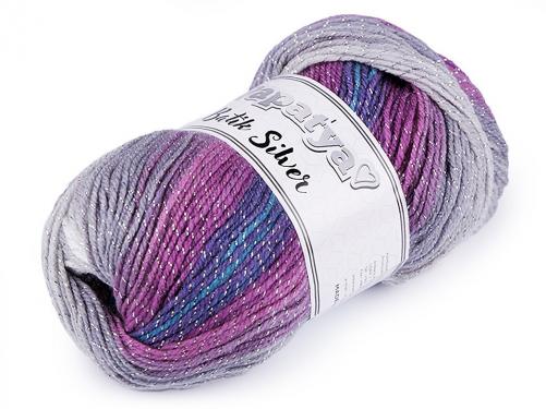 Pletací příze Papatya Batik Silver 100 g, barva 12 (31) fialová