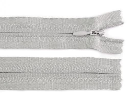 Zip skrytý nedělitelný 3 mm délka 30 cm, barva 310 šedobéžová