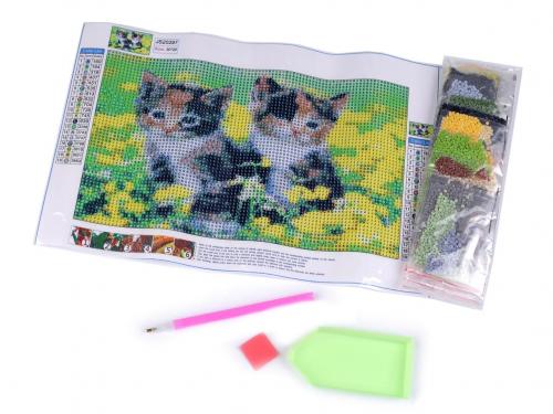Diamantové malování 20x30 cm, barva 4 viz foto koťátka