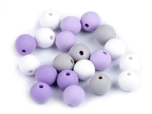 Plastové korálky matné Ø10 mm, barva mix č. 2