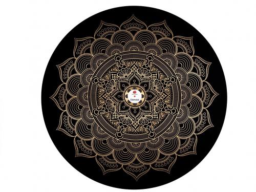 Panel na dámskou kolovou sukni, barva 5 černá mandala