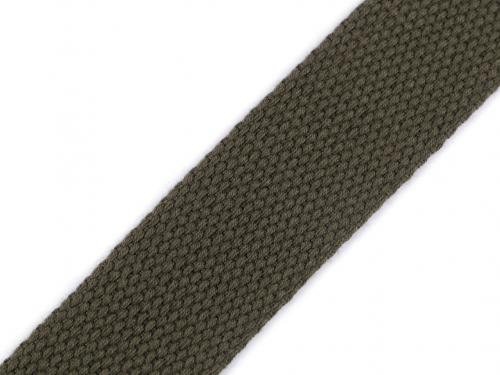 Popruh BA+PES šíře 32 mm, barva 8 (173) zelená khaki