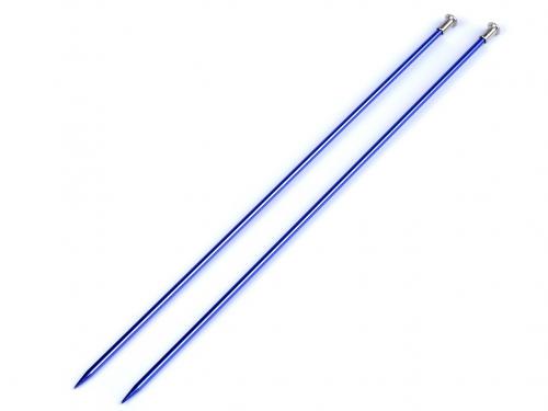 Rovné jehlice č. 3; 3,5; 4; 4,5; 5; 5,5; 6; 8; 9; 10, barva 4 (4,5 mm) modrá