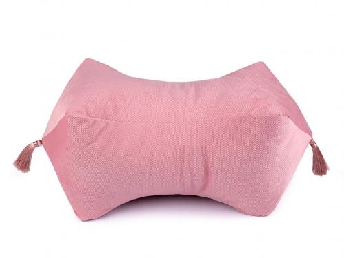 Relaxační polštář strukturovaný velvet, barva 33 pudrová