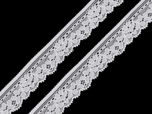 Elastická krajka šíře 20 mm, barva 1 bílá