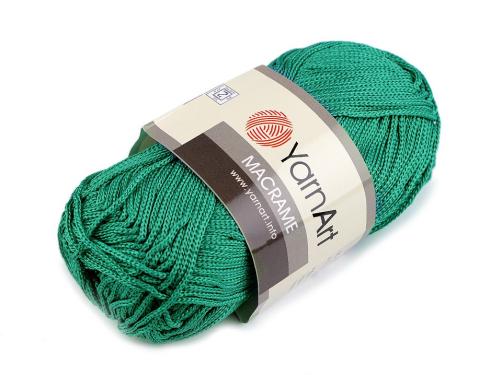 Pletací příze Macrame 90 g, barva 12 (158) zelená smaragdová