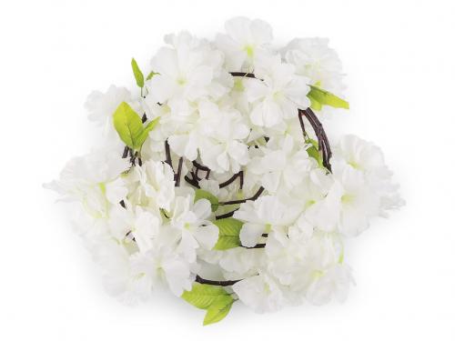 Umělá květinová girlanda popínavá sakura, barva 2 krémová nejsvět.