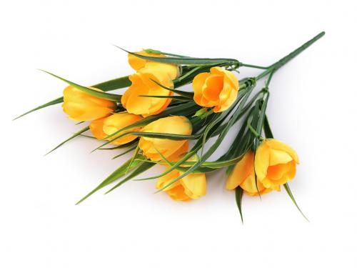 Umělá kytice krokus, barva 2 oranžovožlutá