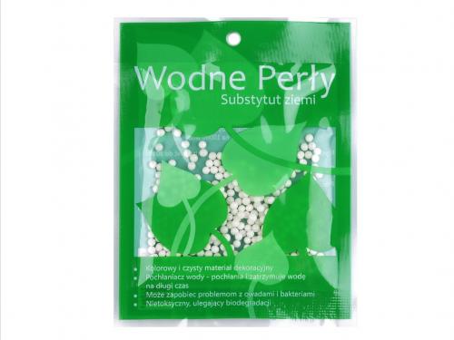 Vodní perly - gelové kuličky do vázy 10 g, barva 2 bílá