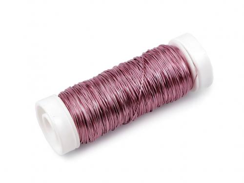 Drát Ø0,3 mm 30 g, barva 2 růžová sv.