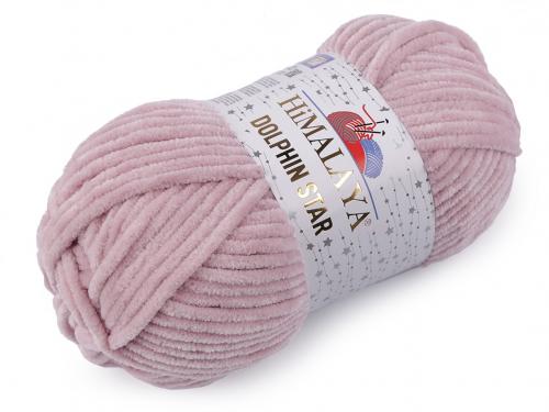 Pletací žinylková příze s lurexovým vláknem Dolphin Star 100 g, barva 5 (92149) pudrová