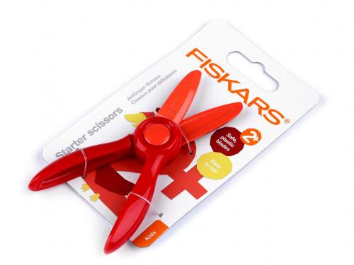 Dětské nůžky Fiskars délka 13 cm, barva 1 červená