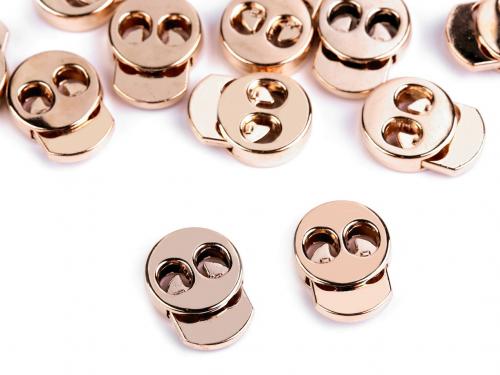 Kovové brzdičky 15x18 mm, barva 2 růžové zlato