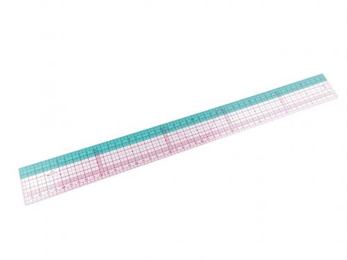 Krejčovské ohebné pravítko 50 cm, barva transparent
