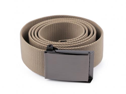 Pásek pružný šíře 3,8 cm unisex, barva 1 béžová
