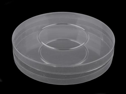 Plastová krabička / dóza Ø20 cm 2. jakost, barva transparent