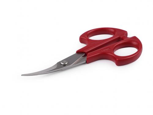 Nůžky PIN vyšívací délka 13,5 cm zahnuté, barva červená