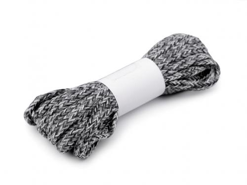 Oděvní šňůra PES Ø5 mm, barva šedobílá