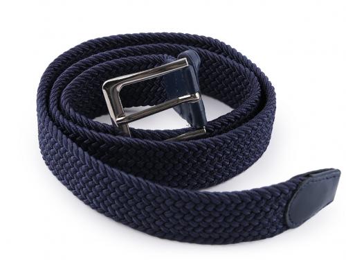 Pásek pružný šíře 3,2 cm unisex, barva 5 modrá tmavá