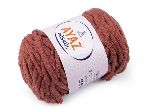 Bavlněná pletací příze Püskül 250 g, barva 4 (1507) terakota
