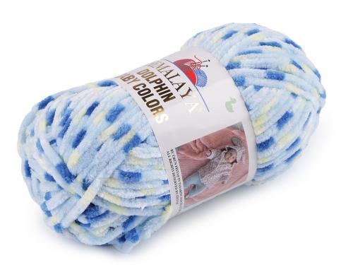Pletací žinylková příze Dolphin Baby Colors 100 g, barva 7 (80403) modrá pomněnková modrá
