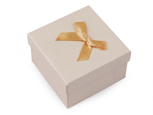 Krabička s mašličkou 9x9 cm, barva 12 béžová světlá