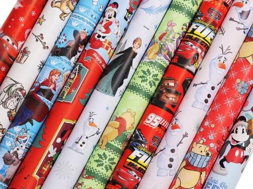 Balicí papír Disney vánoční 0,7x2 m, barva mix