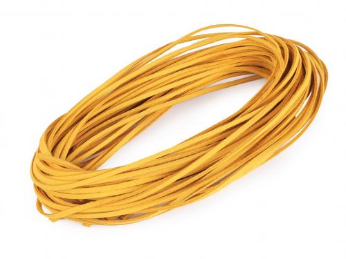 Řemínek imitace kůže šíře 3 mm, barva 23 (36) hořčicová