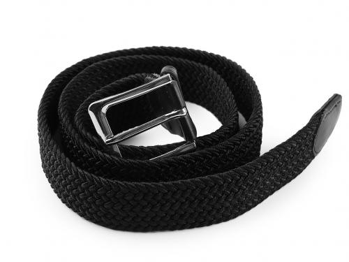 Pásek pružný šíře 3,2 cm unisex, barva 7 černá