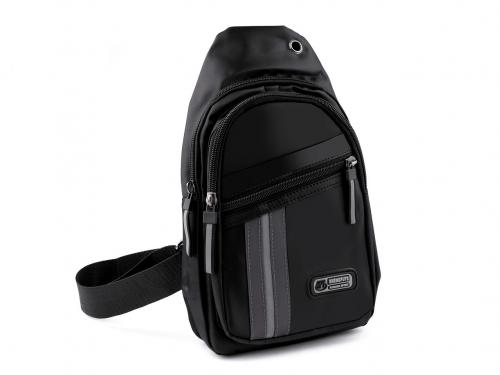 Batoh crossbody přes hruď a rameno 20x31 cm, barva 3 černá