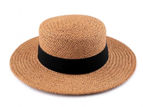 Dámský letní klobouk / slamák, barva 2 hnědá přírodní