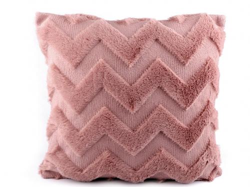 Povlak na polštář chevron 45x45 cm, barva 2 pudrová